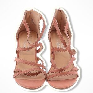 Nordstrom Coconuts By Matisse Salmon Pink Strappy Heels Size 8